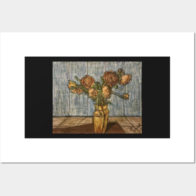 Flower blooming still life Wall Art by Artladyjen